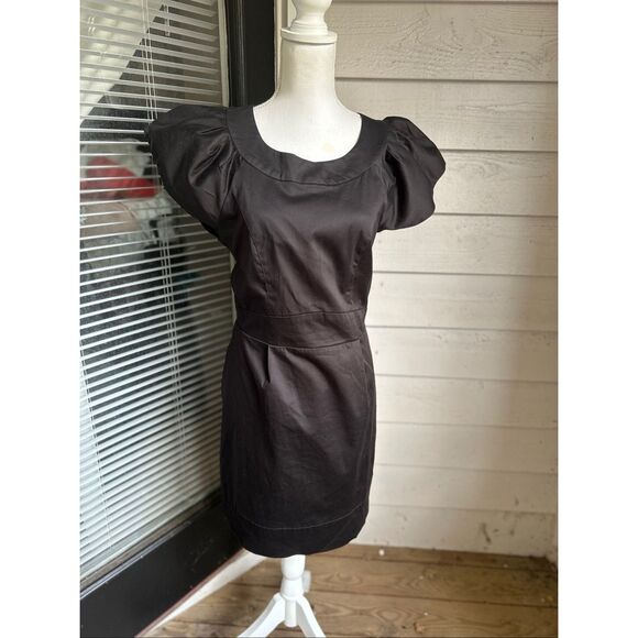 NWT French Connection Lolo Cutout Bow Back Dress Black Size 12 - Picture 13 of 16